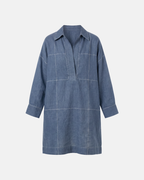 Indigo Linen Chawal Tanka Tunic