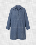 Indigo Linen Chawal Tanka Tunic