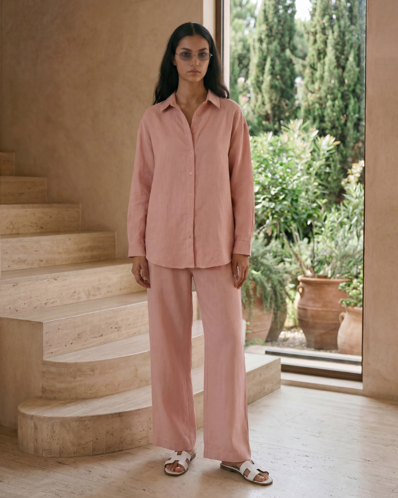 Pink Linen Shirt