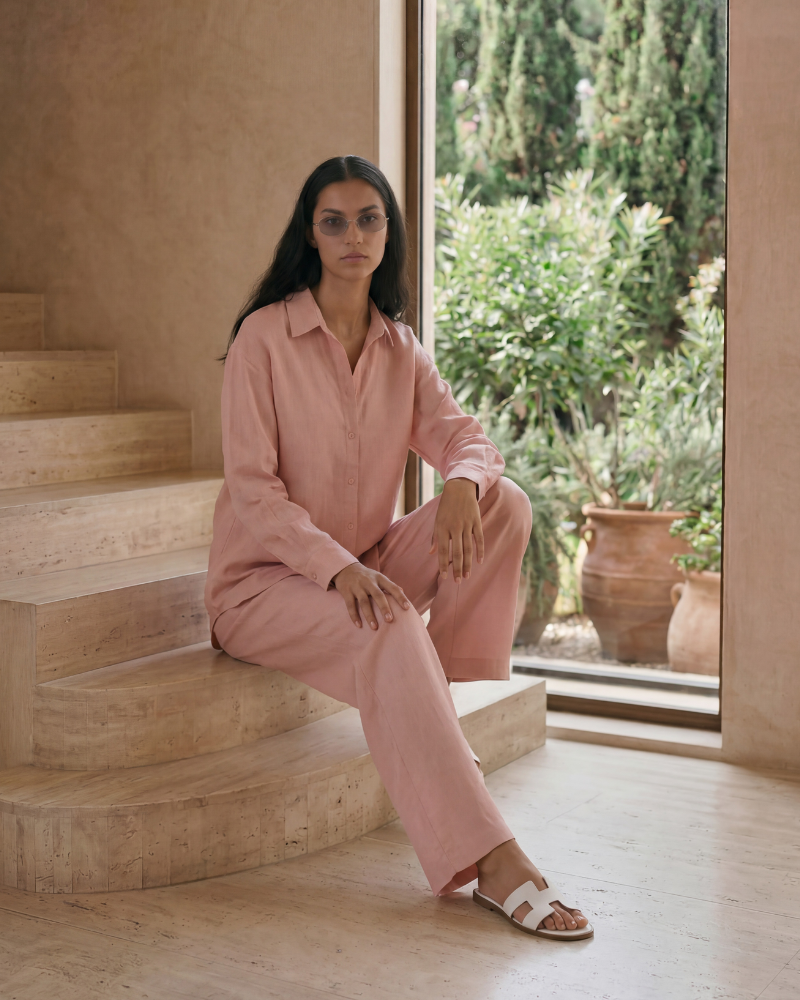 Pink Linen Shirt