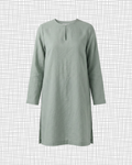 Sage Linen Keyhole Tunic