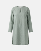 Sage Linen Keyhole Tunic