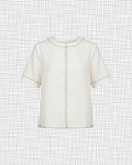 White Linen Anchor Thread Tunic