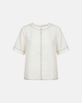 White Linen Anchor Thread Tunic